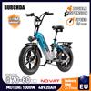 BURCHDA OTIDA AZ20 bicicletta elettrica 20 "Fat Tire E-Bike 48V/20Ah batteria 7 velocità E-Mountain bike - Blue 1000W