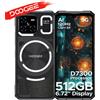 DOOGEE Blade GT Ultra 5G AI Robusto telefono da gioco 6.72 dimensione 7300 Cellulare 16 GB + 512 GB LED Effetto luce AI Smartphone NFC - 16GB 512GB Silver