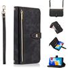 Jeelar ESONG Cover per iPhone 15 Pro Max Custodia,Portafoglio a Libro in Pelle Flip Cover,Magnetica protezione Wallet Case,Antiurto in TPU con 9 Slot per Schede/Pratico Cordino/Supporto,Nero