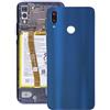 Senza Marchio Copri Batteria + biadesivo + lente compatibile Per HUAWEI P20 LITE (2018) ANE-LX1 / ANE-L21 / LX2 Vetro Posteriore Cover Retro Scocca completa adesivo + lente CAMERA(Blu)