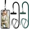 Vauki 2 pezzi Cordino per Cellulare Telefono Universale Tracolla Regolabile Collana Collo Catena Laccio per Cellulare e Patch Telefono per Maggior Parte Smartphone IPhone Samsung Xiaomi, Nero+Verde