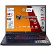 acer Predator Helios Neo Notebook Gaming, Intel Core i9-14900HX, 24core fino a 5,8 GHz, RAM 64Gb DDR5 5600MHz, SSD PCI Nvme 1Tb, Display 16 WUXGA IPS 180Hz, Nvidia RTX 4060, Win 11, Preconfigurato