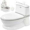 Interbaby Vasino Bambini WC Realistico con Suono di Scarico | Vasino per Bambini Antiscivolo con Porta Carta | Vasino a Forma di WC con Vaso Rimovibile | 18+ Mesi, (Bianco)