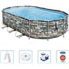 Bestway - Set Piscina Ovale Power Steel Comfort Jet Series 610x366x122cm