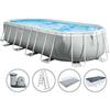 Intex - piscina 'prism frame' ovale con tel. portante con pompa CM.610X305X122H. - capacit LT.18202 - peso KG.130,4 (26798)