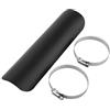 Yosoo Scudo Termico per Motocicletta,Tubo di Scarico Universale per Motocicletta(Nero) Protezione Marmitta Scooter,para Marmitta Moto,Paracalore Marmitta Moto Scudo Termico Marmitta Moto Isolante Termico