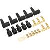 Tbest Avvio per Candela in Gomma, 30 Pezzi, Connettore per Bobina, Kit Terminale in Gomma Nera, Adatto per Fili 6-10mm