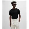BOSS BLACK Boss T-shirt In Jersey Di Cotone Con Logo Stampato In Gomma Uomo