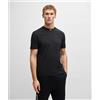 BOSS GREEN Boss T-Shirt in cotone Elasticizzato con colletto Logato Uomo