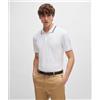 BOSS BLACK Boss Polo slim fit in cotone con colletto a righe Uomo