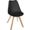 Generico Sedia per Interno Baya colore Nero Gambe in Faggio