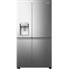 Hisense RS818N4TIC Side by Side - Frigorifero congelatore, EEK C, dispenser di acqua per ghiaccio, display LED, Total No Frost, Multi Air Flow, Fast Freeze, look Inox