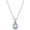 Swarovski Pendente Birthstone, Taglio squadrato, Marzo, Blu, Placcato rodio