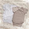 Bamboom Confezione 2pz Body per neonato a maniche corte Bianco-Cammello Bamboom 0-1M