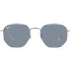 Ray-Ban Occhiali da Sole RB3548N 003/02 Hexagonal Grigio/Blu Unisex Polarizzati