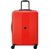 DELSEY PARIS Ophelie 67 cm bagaglio a mano medio in policarbonato/abs rigido 4D 4 ruote girevoli Rosso