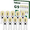 Tailcas Lampadine led G9 3w, Luce Bianca Fredda 6000K, 300Lm CA230V, Nessun Sfarfallio Non Dimmerabile, Equivalente a 30W Lampada Alogena per l'illuminazione, 10 Pezzi [Classe di efficienza energetica A++]