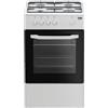 Beko Cucina CSG42001FW, (LxDxA) 50x50x85, Bianca, Forno a gas, piano cottura a gas 4 zone, Coperchio in metallo"