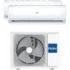 Haier H2U18TAAOUT Condizionatore Fisso Dual Split Inverter 12000 + 12000 Btu/h Pompa di calore Classe A++/A+ 2 Unità Interne e Esterna)"