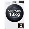 LG RH18U8AVCW Asciugatrice 18kg Pompa di calore DUAL Inverter Serie U8 Direct Drive AI Dry Wi-Fi Allergy Care A+++ "