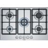 Bosch Serie 4 PGQ7B5B90 piano cottura Stainless steel Da incasso 75 cm Gas 5 Fornello(i)"