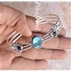 Fatto a mano Bracciale alla moda in argento sterling 925 con topazio blu e pietra preziosa...