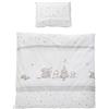 roba Set Biancheria da Lettino 2 Pezzi Sternenzauber - Copripiumino 80 x 80 cm - Federa 40 x 35 cm - Cotone Puro - Double Face - Traspirante - Idrorepellente - Motivo con Stelline - Bianco