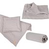 roba Set Regalo per Neonati Lil Planet - 3 Pezzi - Cuscino Piccolo a Maglia - Lenzuolo in Jersey - Coperta Lavorata in Maglia 80 x 80 cm - Materiale Biologico - 80% Cotone e 20% Poliestere - Grigio