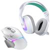 Logitech G522, casque gaming sans fil et souris gaming sans fil G502 X Plus - Ensemble souris et casque sans fil LIGHTSPEED avec RVB LIGHTSYNC - compatible PC/Windows - Blanc