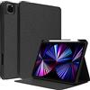 HUEZOE Custodia per iPad Pro da 11 pollici, modello 2021/2020/2018, morbido TPU retro in denim, con supporto per penne, auto sonno/veglia, colore: nero