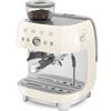 SMEG MACCHINA CAFFE PER CHICCHI, EGF03 PANNA