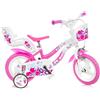 Dino Bikes - Bicicletta Flappy Serie 26 Girl White Pink / 4-7 ANNI | Ruote 14"