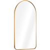 Navaris Specchio da Parete ad Arco - Specchio Semiovale 50 x 110 cm - Specchio Decorativo per Camera Sala Soggiorno Bagno - Design Moderno - Bronzo