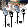 T-SUNUS Faretti Solari Esterno, Luci Solari Esterno Giardino Decorative impermeabile per auto ON/OFF per Giardino Strada Privata 2 Pezzi bianco