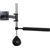 HOMCOM Speed Bag a Parete per Boxe e MMA ad Altezza Regolabile con Asta, in Acciaio e PU, 79x72x20 cm, Nero|Aosom