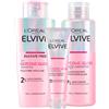 L'Oreal Paris L'Oréal Paris Elvive Glycolic Gloss Balsamo da 150ml + Shampoo da 200ml + Trattamento Laminazione 5 Minuti da 200ml Set per Capelli Spenti e Porosi Lucentezza Intensa e Duratura - 3 Flaconi