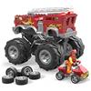 Mega Brands MEGA - MEGA Hot Wheels 5-Alarm Monster Truck set di costruzioni con 284 pezzi e 2 micro piloti, set regalo, Giocattolo per Bambini 5+ Anni, HHD19