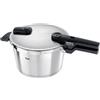Fissler Vitaquick Premium Pentola a pressione, Capacità 4.5 Litri, Diametro 22 cm, Acciaio inox satinato (esterna)/ Acciaio inox lucidato (interna), Fondo Superthermic, 2 impostazioni di cottura