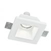 INTEC LIGHT Porta faretto da incasso quadrato in gesso verniciabile con staffe attacco gu10