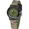 JACQUES FAREL hayfield Jacques FAREL KSB 989 - Orologio da polso per ragazzi, al quarzo, analogico, cinturino in tessuto, colore verde oliva e nero