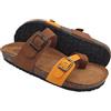 Primo Calzature Cassandra Ciabatte Donna Estive in Pelle, Sandali Sughero con Infradito per Casa, Mare e Uscite, 100% Made in Italy (Cuoio/Giallo, Sistema Taglie Calzature EU, Adulto, Donna, Numero, Media, 40)
