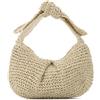 Ynport Crefreak Ynport Borsa da Spiaggia in Paglia per Donna - Tracolla Hobo con Bowknot, Manico Superiore - Borsa Tote Estiva Leggera per Vacanze, Viaggi, Mare e Piscina