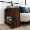IBUQDDV Tavolo Soggiorno Tavolino Salotto Moderno Tavolo Da Giardino Coffee Table Tavolino Rovere Fumo 50x26x50 cm in Legno Multistrato per Soggiorno Ufficio Balcone Camera Da Letto