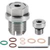 TUCKBOLD Per Auto Moto Barca Tappo di Scarico dell'Olio Anti Perdita Vite di Riparazione Filetto Tappo per carter dell'Olio in Tono Argento con Guarnizione in Rame M16.1-1.5mm