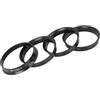 A ABSOPRO Anelli Centratori per Cerchi Auto 57.1mm A 54.1mm Set di 4 | Materiale Plastica Colore Nero Spessore 10mm Per Mozzo Ruota Elimina Vibrazioni Facile Installazione