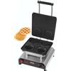 Ristosubito Piastra per Waffel con piastra per 2 waffel burger (4 semi-panino) da Ø 100x18/15 mm da usare come pane per i burger Modello THERMOCOOK 1 + W-TC-BURGER
