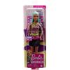 Mattel Barbie Carriere - Carriera Make-up, bambola dai capelli blu, top colorato a stampa leopardata e scarpe rosa con plateau, con palette, tavolozza e pennello,Mattel,Età 3+