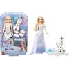 Mattel Disney Frozen,Leavventure di Elsa e Olf,Bambola Elsa e pupazzo Olaf,Mattel, Età 3+