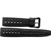 Corfam® Cinturino Rally Nero In Corfam® Da 17Mm Per Heuer Omega Vintage O Altri