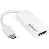 StarTech.com Adattatore USB-C a HDMI - Convertitore USB Tipo-C a HDMI - per MacBook ChromeBook e dispositivi con USB-C - 4k 60hz - Bianco (CDP2HD4K60W)